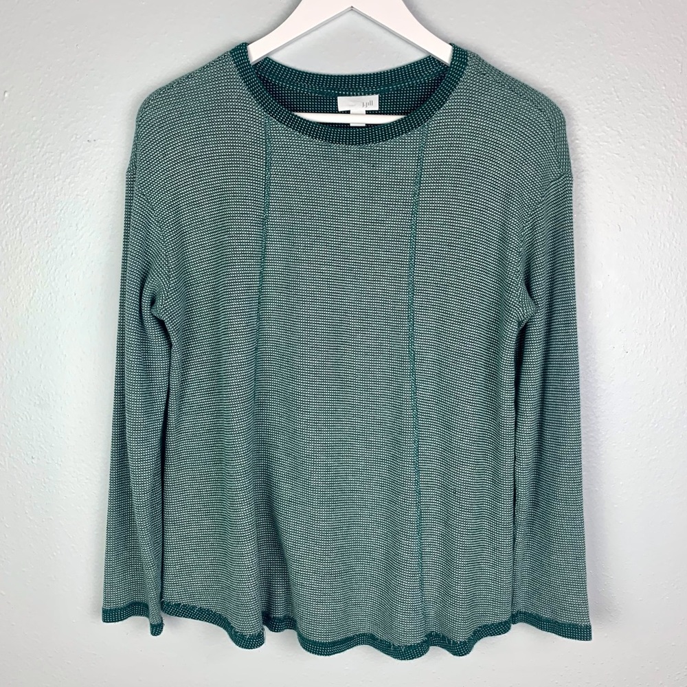 J. Jill Green Crew Neck L/S Sweater | Sz Med